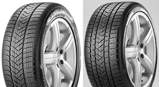 У шины Pirelli Scorpion Winter будет два рисунка протектора в зависимости от ширины протектора
