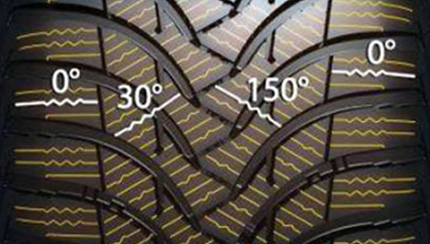 Зимние шины Michelin Alpin A4 - ламелирование под различными углами